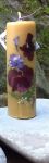Candle Pillars Floral (beeswax) 1