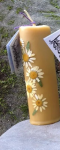 Candle Pillars Floral (beeswax) 2