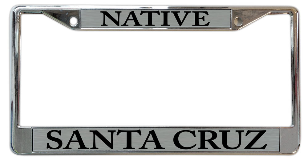 Native Santa Cruz license plate frame