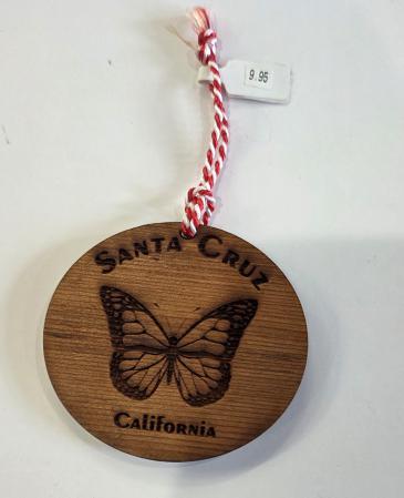 Ornament Redwood Butterfly 