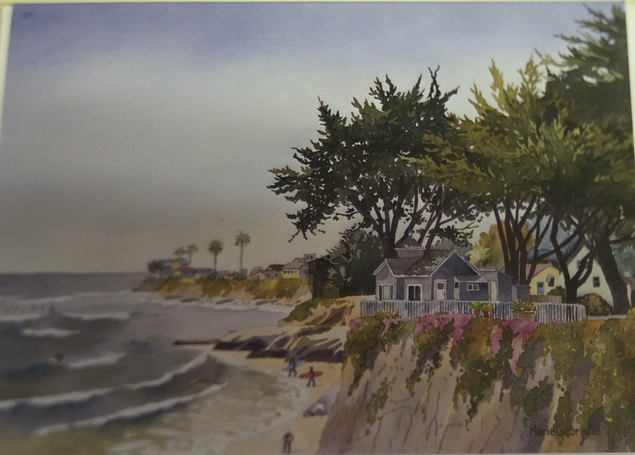  Card 38th Avenue Beach Santa Cruz By: Marie Gabrielle 