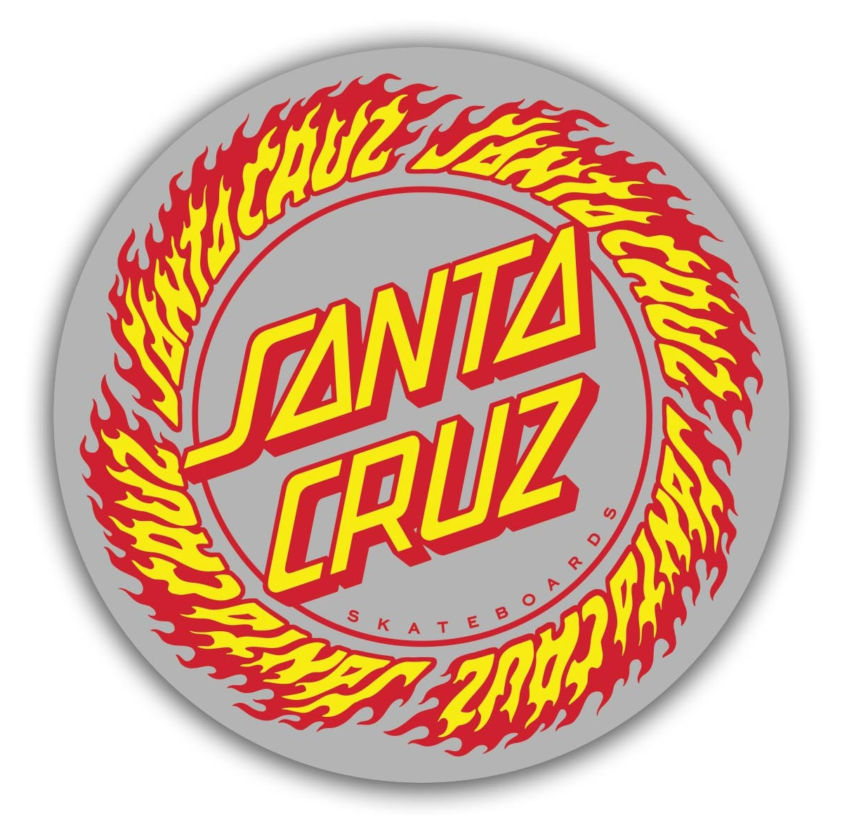 Decal Flame ringed Dot 3.5 inches