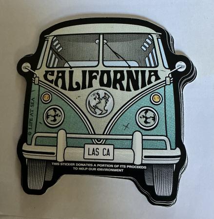 Santa Cruz Sticker Tim Ward vw bus