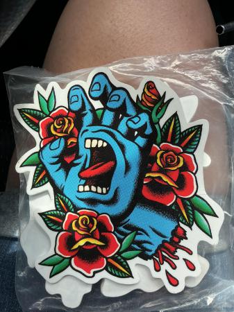 Decal Screaming flash w/ flowers