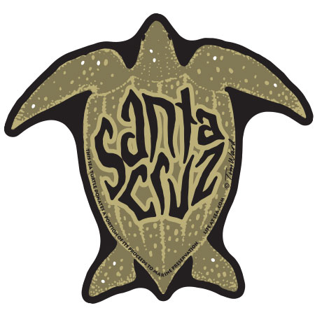 Decal Turtle Santa Cruz Sticker brown - by Tim Ward