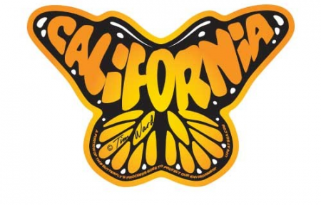 Decal Monarch Butterfly (Orange) California Mini - By: Tim Ward