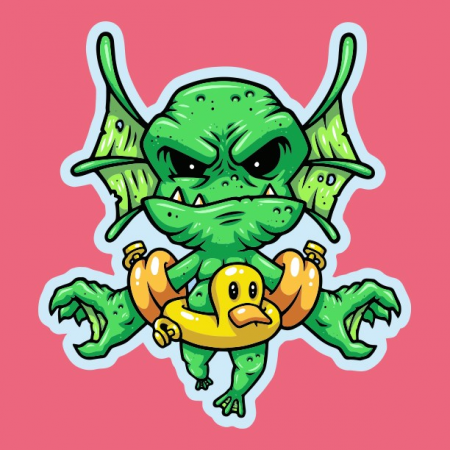 Decal Creature in Kiddle pool By: Cole Lemke