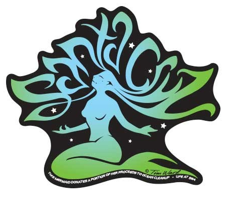 Santa Cruz Mermaid Sticker Tim Ward