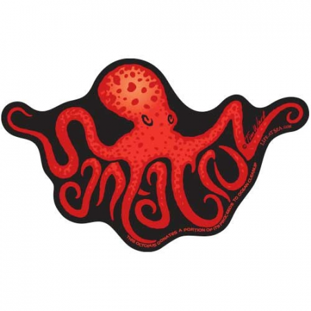 Decal Octopus sticker (Red) - by Tim Ward
