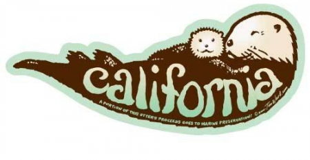 Decal Sea Otter California sticker by: Tim Ward