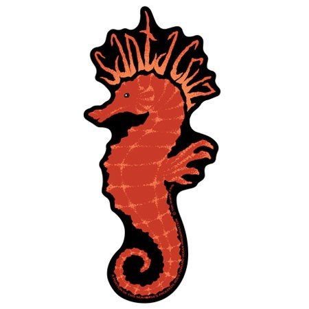  Decal Seahorse Santa Cruz  Red - by Tim Ward