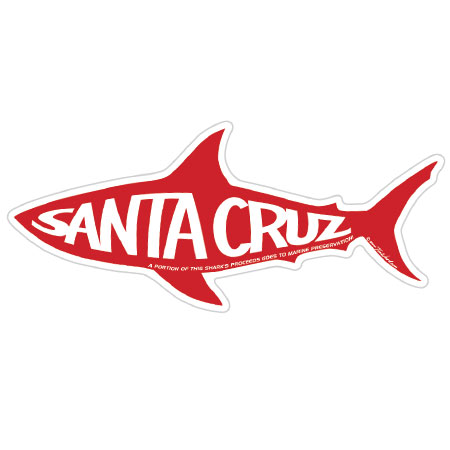 Santa Cruz Sticker Tim Ward Shark Red