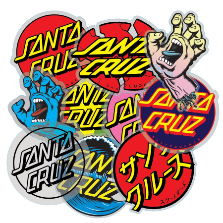 Decal Santa Cruz 10 sticker pack