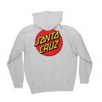 Mens Sweatshirt Pullover Santa Cruz Classic Dot (Heather Grey) 1