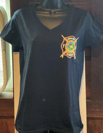 Women- short sleeve  V-neck.Santa Cruz fire department 