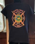 Women- short sleeve  V-neck.Santa Cruz fire department  1