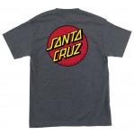 Santa Cruz Classic Dot Tshirt Charcoal Heather Grey