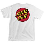 Mens T-shirt Santa Cruz Classic Dot (White) 1