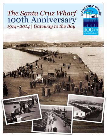 Print Santa Cruz Wharf 100 Year Anniversary Poster