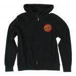 Youth - Santa Cruz Dot Zip Sweatshirt (Black)
