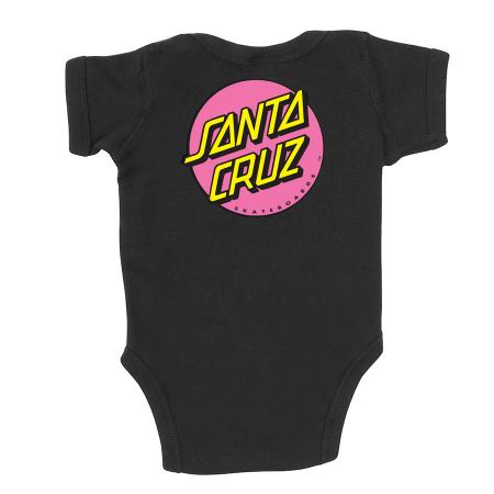  Infant Toddler - Santa Cruz Classic Pink Dot Onesie One Piece (Black)