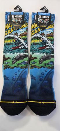 Socks Crew Made in Santa Cruz Blu by: Jimbo Phillips