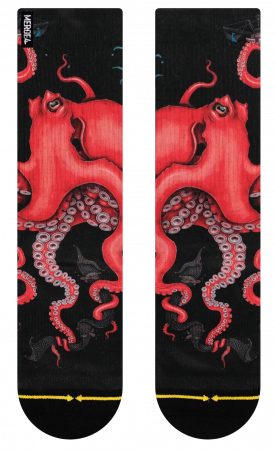 Socks crew Red Octopus