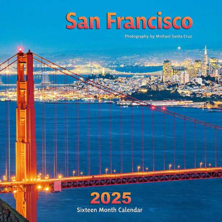 2025, calendar, 2025 calendar, san francisco, san francisco calendar, calendar, calendars, michael santa cruz, michael santa cruz calendar