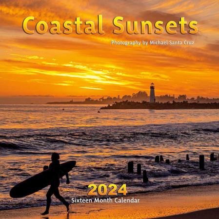 2024, calendar, 2024 calendar, sunsets, coastal, coastal sunset, michael santa cruz, Santa Cruz