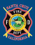 Mens Santa Cruz Fire Department Zip Sweatshirt (Navy) 2