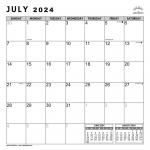 2024 Calendar - Luminous Waves 2