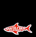 Life At Sea Hat - Santa Cruz Shark / Mesh Trucker (Black/Wht) - art by Tim Ward 1
