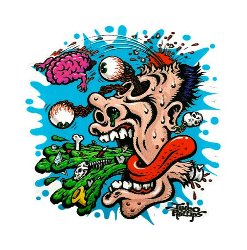 Decal Barf Brain - Jimbo Phillips sticker