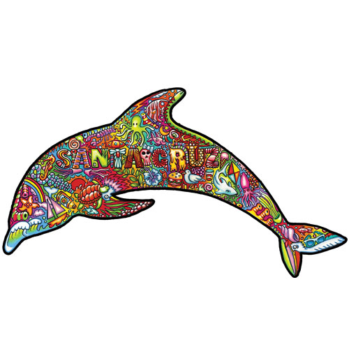 Decal Santa Cruz Psy Dolphin - by Dustin Graham
