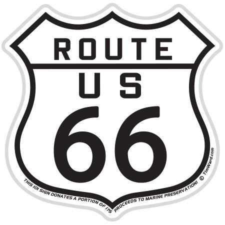 Decal Route 66 Sticker - by Tim Ward