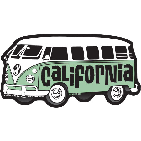 Decal VW Bus California sticker - by Tim Ward