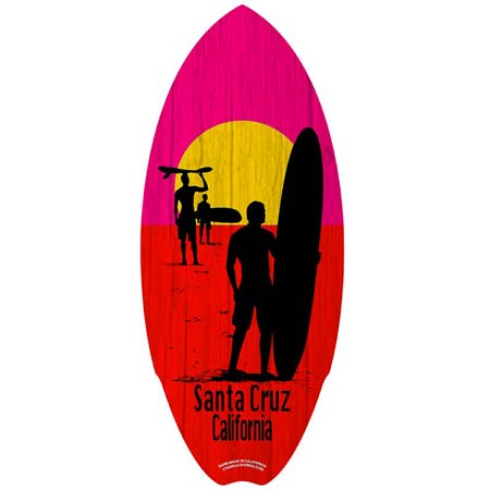 Decorative Wooden Mini Surfboard Santa Cruz Endless Summer