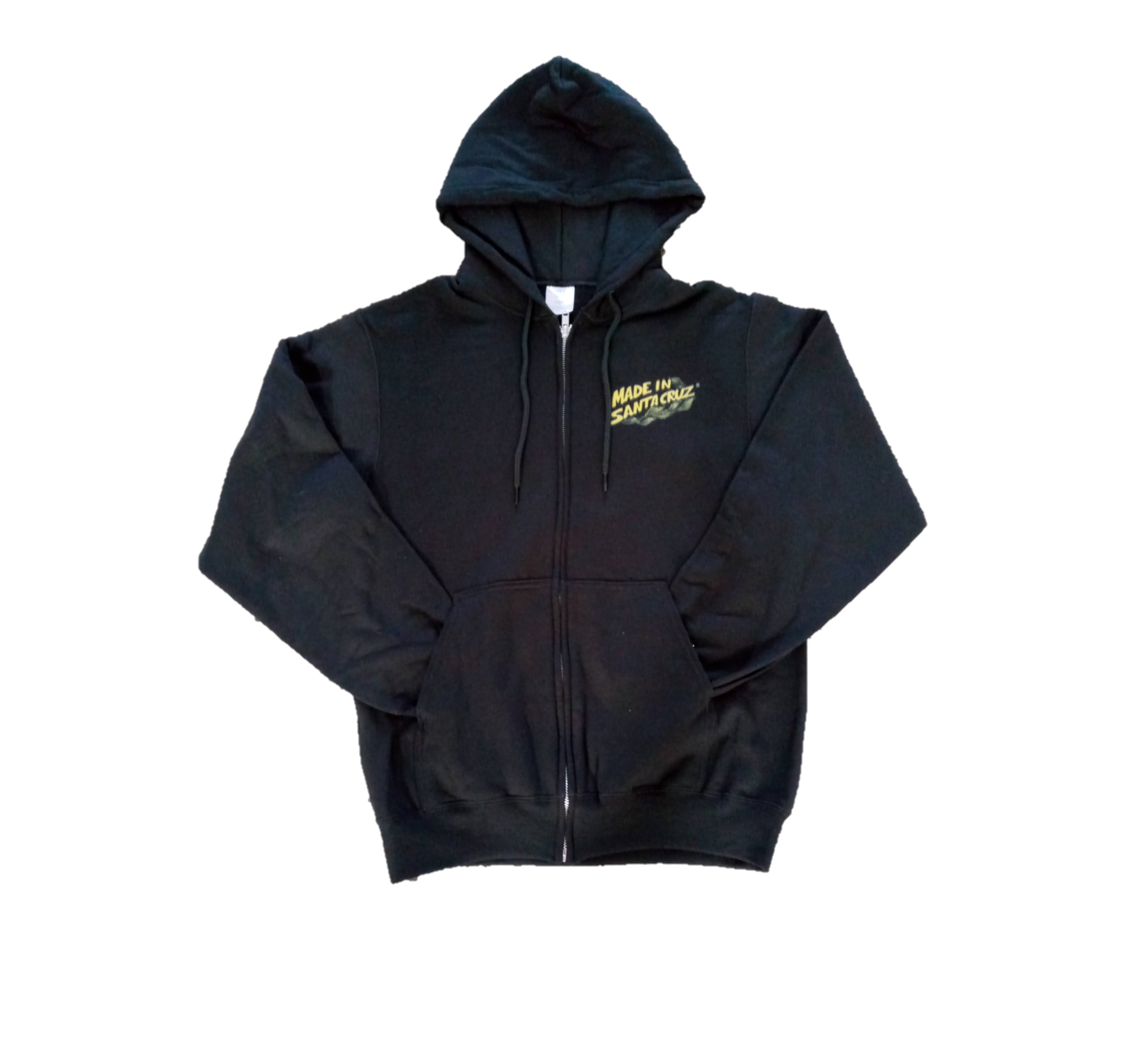 Men's Zip Up Sweatshirt Made in Santa Cruz (BLK)